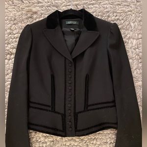 Ralph Lauren wool & velvet black blazer
